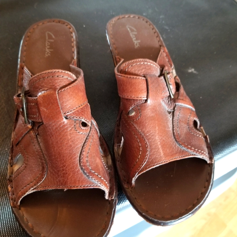 Clark's Slide On Sandals